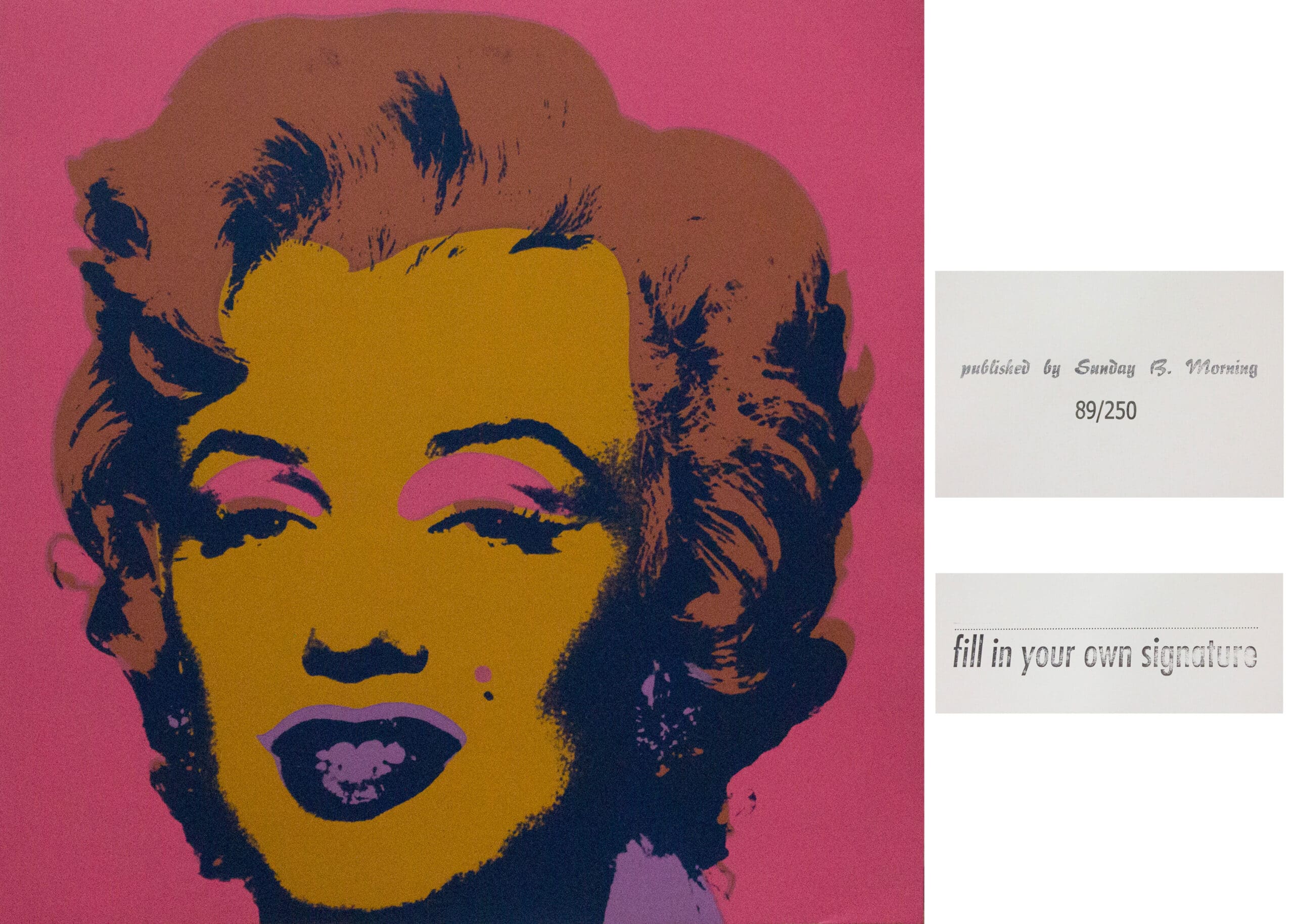 Warhol-Andy-91X91-(1)-89-250 Warhol Andy (1) 89-250 / 91 X 91 - Image 1