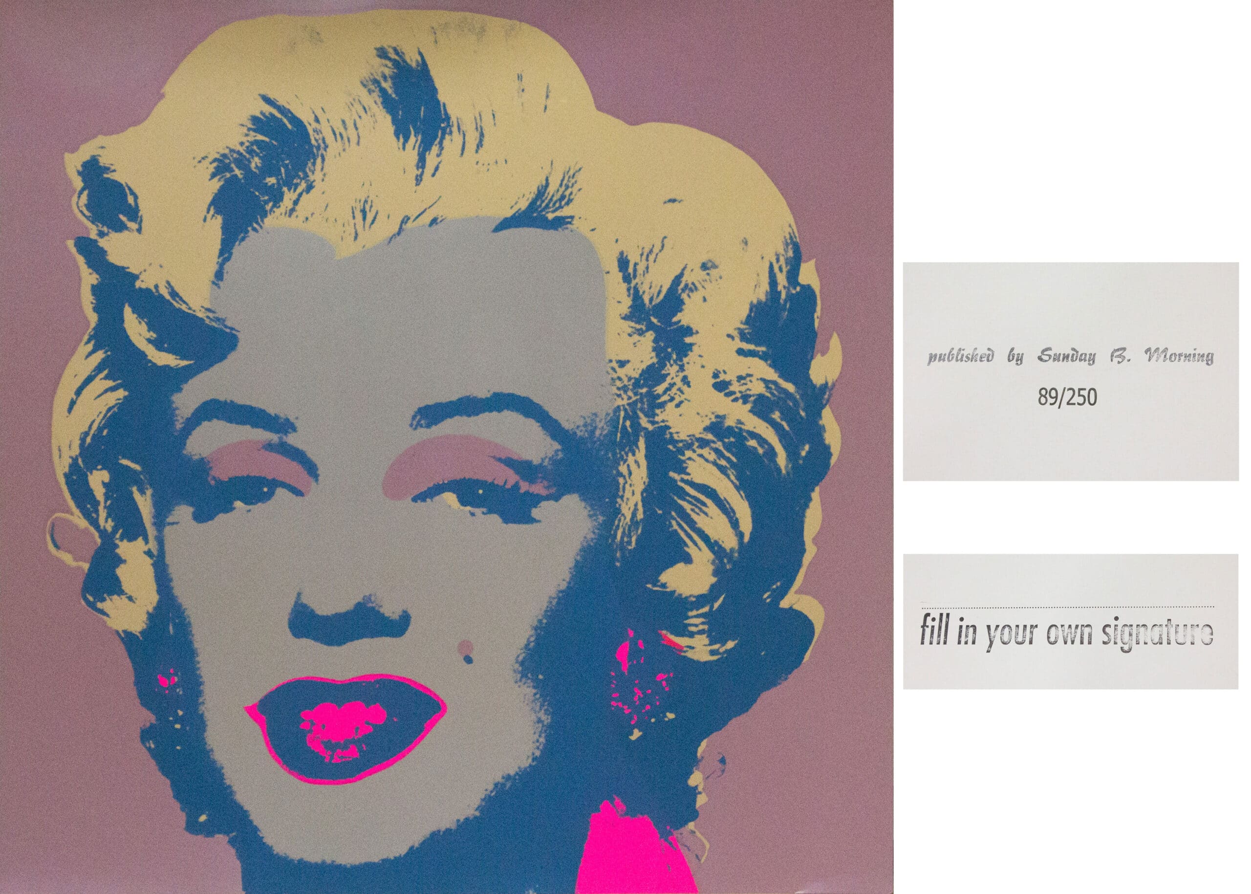 Warhol-Andy-91X91-(2)-89-250 Warhol Andy (2) 89-250 / 91 X 91 - Image 1